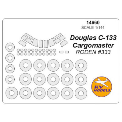 KV 1/144 Douglas C-133A/B Cargomaster Masks for Roden #333, #335 w/Wheels Masks