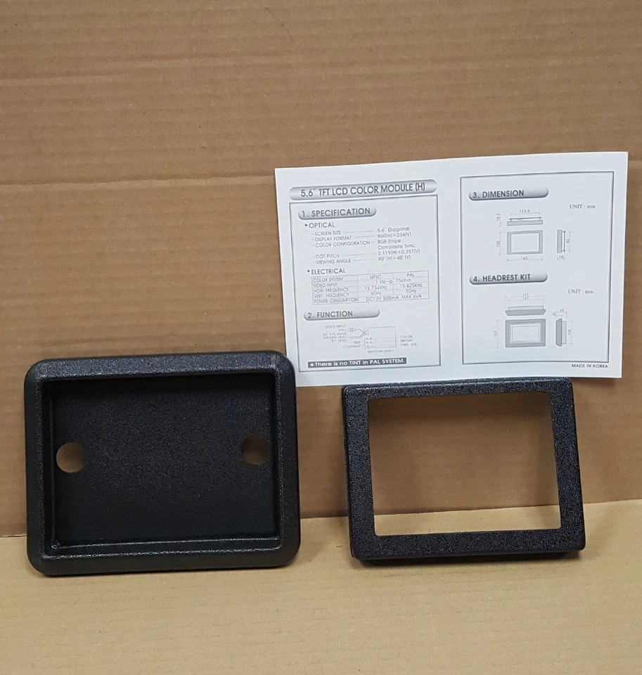 Fahrenheit T-5601MH Headrest 5.6" Monitor with Clam Shell Housing NEW IN PACKAGE - Image 4 of 4