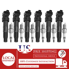 6pcs Ignition Coil and Spark Plug Kit For 2006-2011 Hyundai Azera 3.8L
