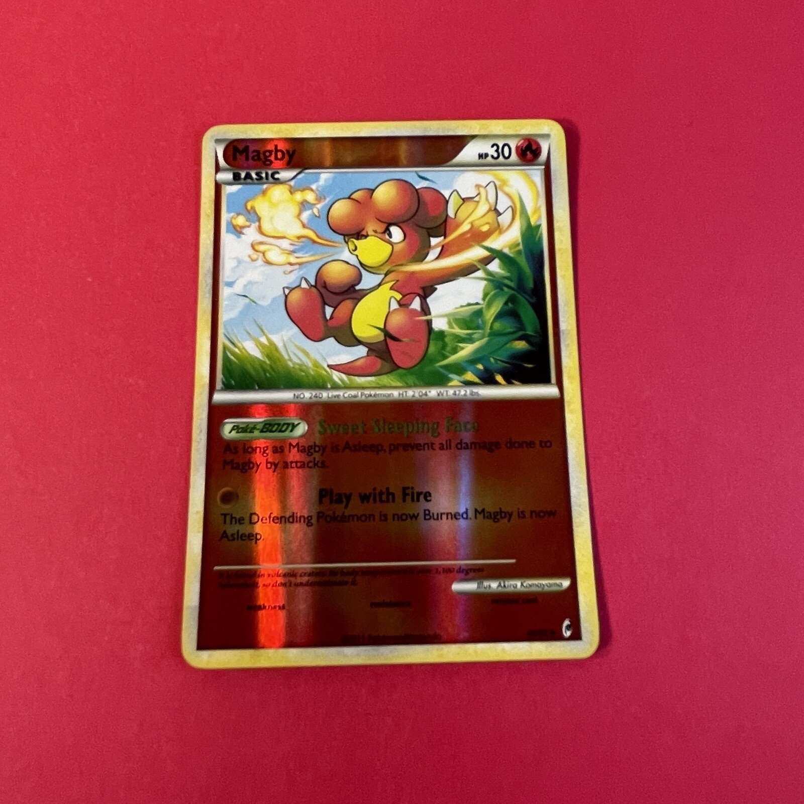 2011 MAGBY REVERSE HOLO POKEMON CARD 46/95 CALL OF LEGENDS LP