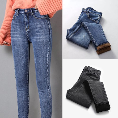 Women Warm Fleece Lined Trousers 