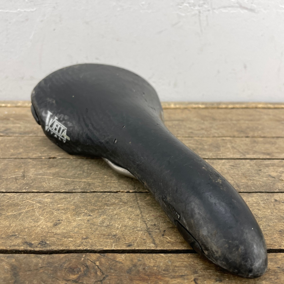 Vintage Bassano Seat Leather Saddle Titanium Rail Selle Vuelta