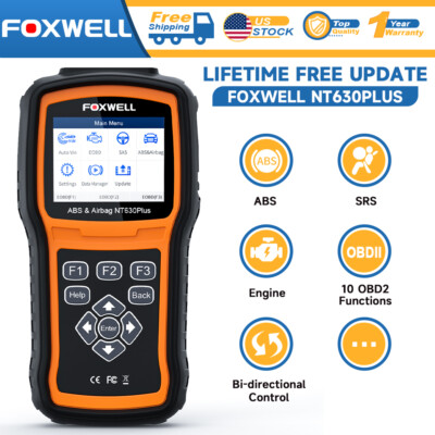 Foxwell NT630 Plus ABS OBD2 Scanner Code Reader Bi-directional Diagnostic Tool