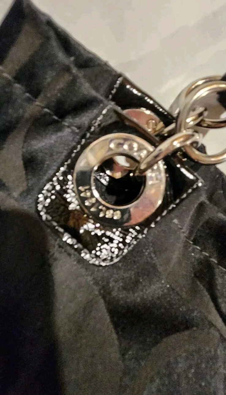 BORSA TOTE BAG COACH NERA CON ACCENTI ARGENTO GRANDE