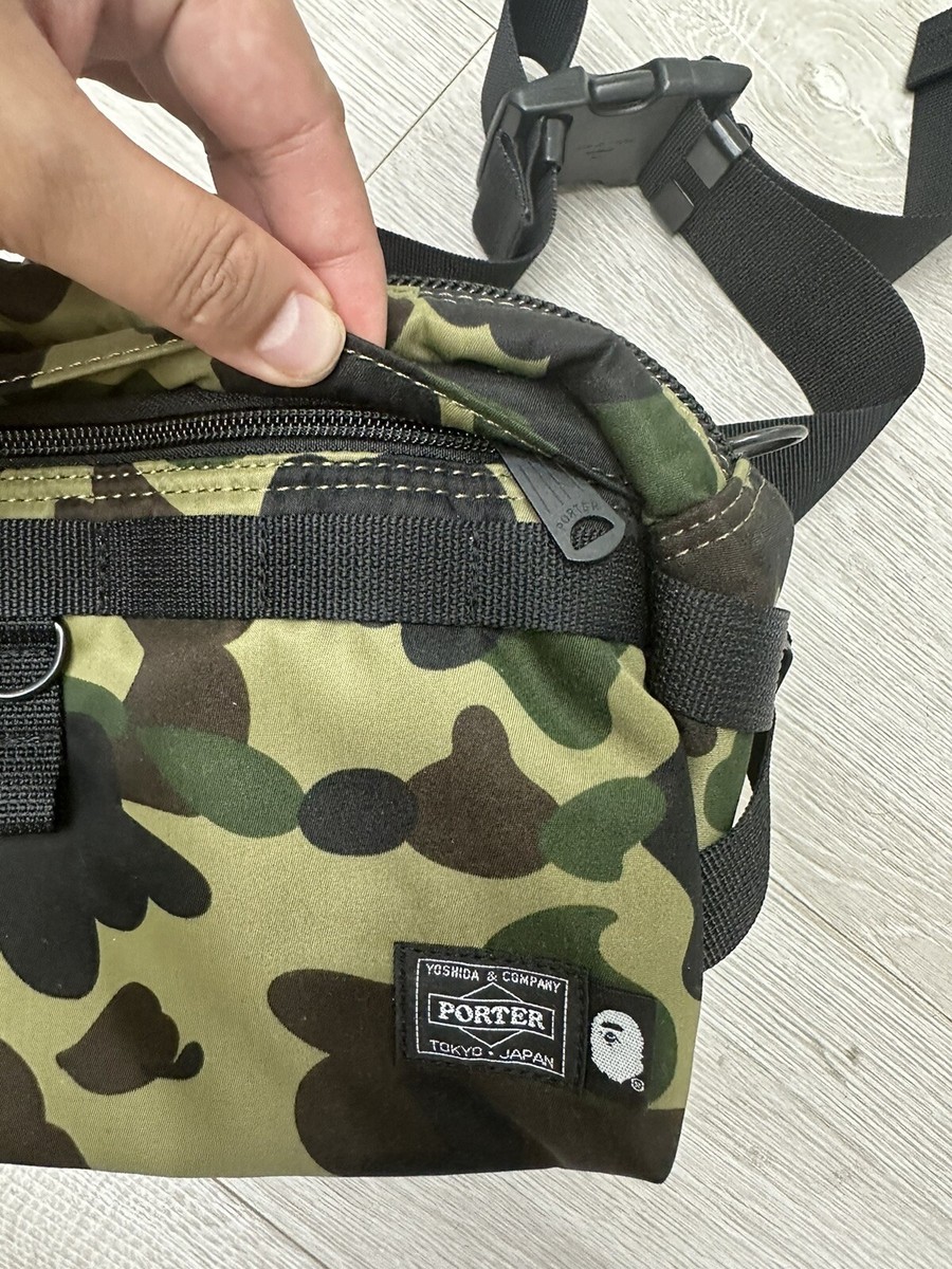 BAPE x Porter 1st Camo Waist Bag | Green | 100% Authentic BAPE x Porter 1st Camo Waist Bag | Green | 100% Authentic