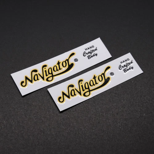 2Pcs Vinyl UV Transfer RAISED Decals Sticker For Navigator Guitar Headstock Logo