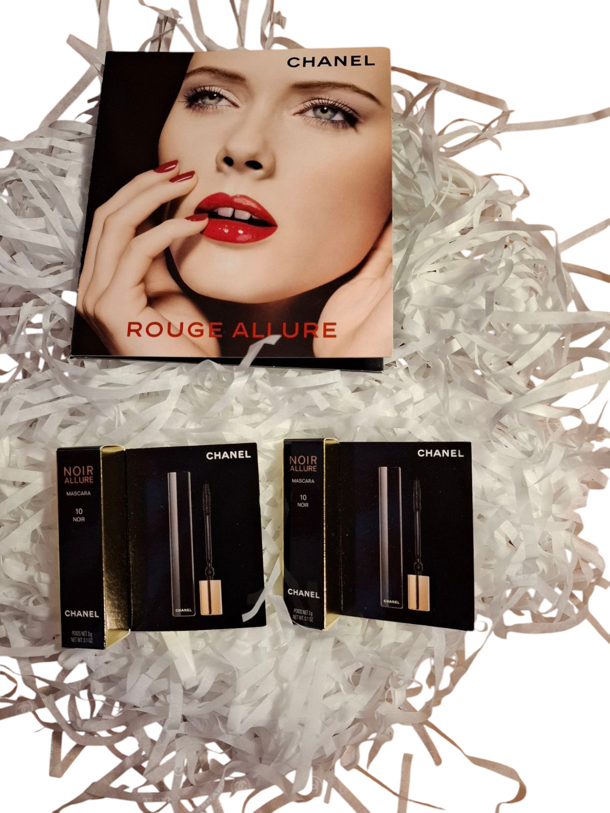 Chanel Gift Set 4 Pezzi: Mascara Noir Allure e Rossetto Rouge Coco