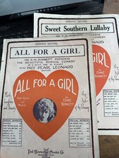 Stage Musical sheet music 2-pack ALL FOR A GIRL Pearl Leonard 