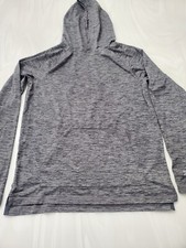All In Motion Grey Long Sleeve Thumbhole Cuffs Pullover Hooded WOMEN L 12/14