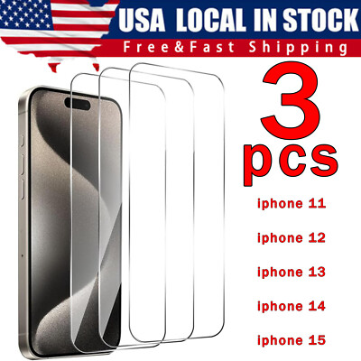 Tempered Glass Screen Protector For iPhone 14 13 12 11 Pro Max X XS XR 8 7 6 