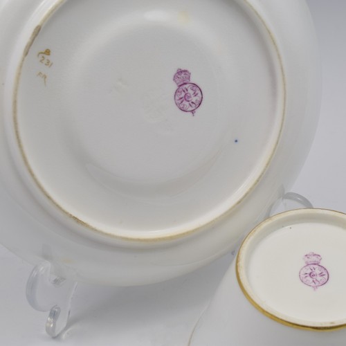 Fine Royal Worcester Porcelain Aesthetic Movement Style Gilt Cup & Saucer Antiqu - Picture 17 of 17