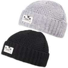 Djinns Médi Short Beanie Tricky Knit Hiver Mütze Fisherman Flap Strick Hat Neuf
