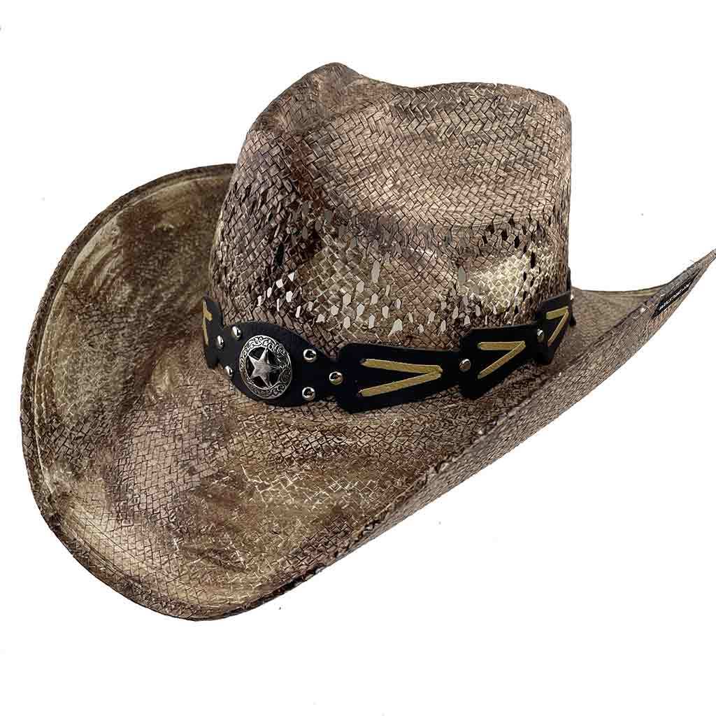 Chapeau Cowboy En Paille Marron - Modèle Modest MT10 BR - Marque La Joya - Neuf Avec étiquettes