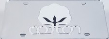 Cotton Mirror License Plate Auto Tag Laser Cut Inlaid Acrylic Chrome Silver