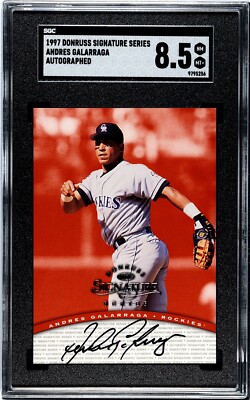 1997 Donruss Signature ANDRES GALARRAGA CENTURY MARKS AUTO アンド 
