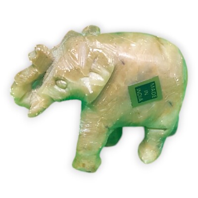 Elefant Speckstein 40er Jahre Made in India Rar Beige 4cm Glücksbringer Indien 