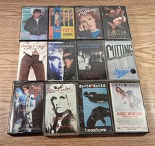 Lot of 12 Vintage Cassette Tapes 80s 90s Pop Rock George Michael Go-Go's Tiffany