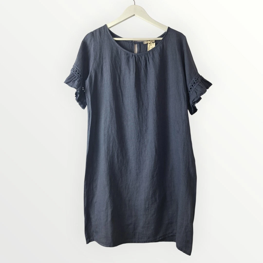 chinese dress ladies Anya Linen Halter Mini Dress - Oat Marle