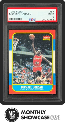 MICHAEL JORDAN PSA 9 1986-87 FLEER BASKETBALL #57 ROOKIE CARD RC BULLS MINT HOF