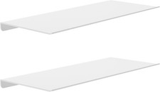 2 Pack 12 Inch Metal Wall Mounted Floating Shelves for Bedroom Bathroom Kitchen