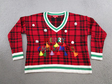 Blizzard Bay Merry Christmas Tassel Spell Out Ugly Holiday Sweater Size XL