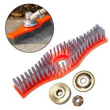 Wire Bristle Cleaning Brush for Lawn Mower Use with 3 Fixing Accessories Pack