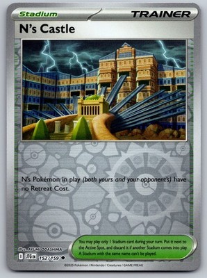 N's Castle Reverse Holo 152/159 SV09: Journey Together Uncommon MP