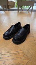 Stradivarius Black Chunky Loafer Shoes UK Size 5 EU 38