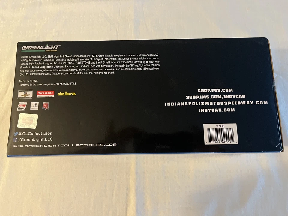 Greenlight Alexander Rossi Indy 500 ganador 2016 Die-Cast Car 1:18 Limited Foto 4 de 4