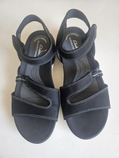 CLARK'S CLOUDSTEPPERS - BLACK SANDALS SZ. 8M