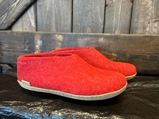 Glerups Shoe Red Slipper with Leather bottom EU Size 37