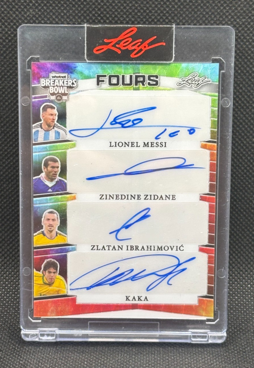 2024 Leaf Whatnot Breakers Bowl Messi/Zidane/Ibrahimovic/Kaka Auto 🔥1/1🔥