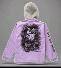 Naruto x Primitive Skatewear SNAKES TWO-FER COACHES JACKET Purple Men's SZ M