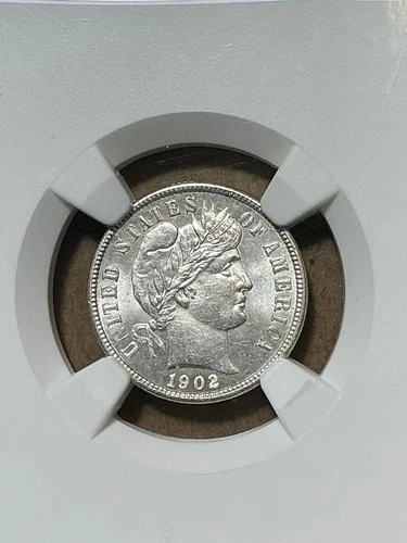 NGC MS63 1902 BARBER DIME ABSOLUTELY BEAUTIFUL FOR THE GRADE GREAT LUSTER