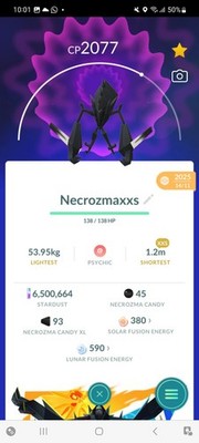 Pokemon Go Legendary / Ultrabeast Necrozma (XXS) (Normal)