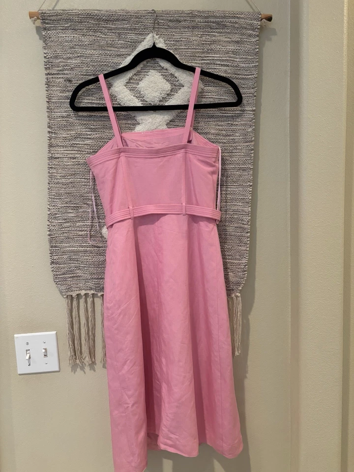 Vestido midi estilo Barbie vintage Y2K talla 2 con cinturón Foto 3 de 4