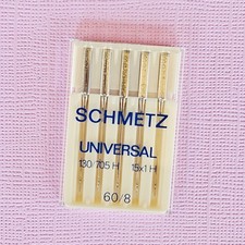 NIP SCHMETZ Sewing Machine Needles Universal 130/705 H 15x1 H 60/8 - 5 Needles
