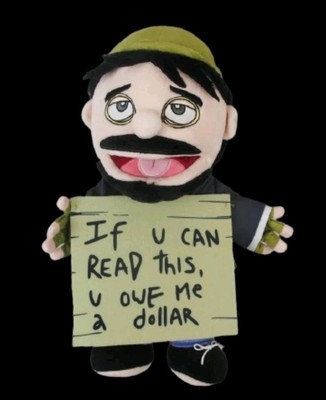 SML OFFICIAL/ HOMELESS GUY PUPPET/COLLECTABLE PLUSH PUPPET/ WITH ...