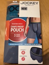Jockey Chafe Proof Pouch Microfiber Stretch Boxer Briefs New Orange Green Gray M