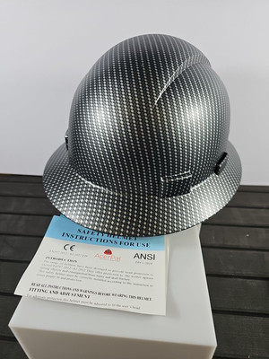 Acerpal Updated Full Brim Hard Hat, Gray 3D Design Gloss, Padded, OSHA APPROVED 