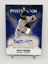 2025 Topps Riley Greene Post Season Performance 2024 Auto 1/1 PPARG