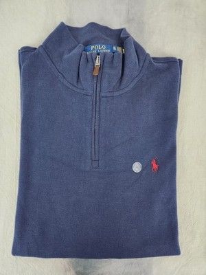 Polo Ralph Lauren Estate Rib Quarter Zip Navy Pullover Sweater