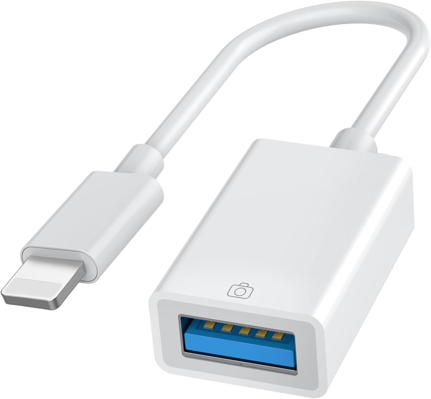 [Apple Mfi Certified] Lightning to USB Adapter, Iphone to USB OTG Adapter for Ip