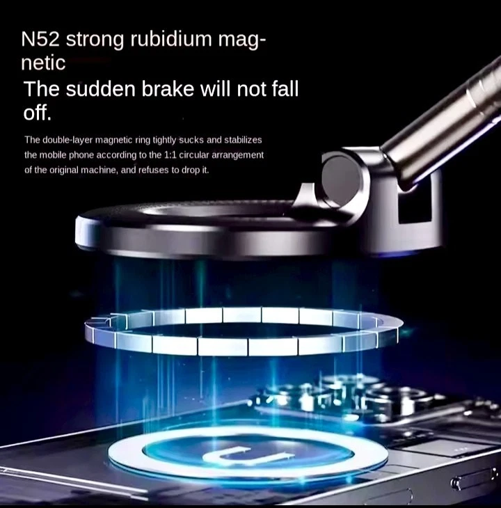 Magnetic Car Phone Holder – 360° Foldable Suction Cup Stand for iPhone... - Image 4 of 4