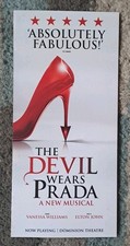The Devil Wears Prada "A New Musical" Flyer Dominion Theatre London West End #2