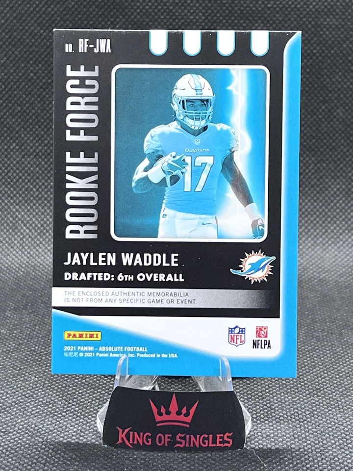 2021 Panini Absolute #RF-JWA Jaylen Waddle Rookie Force - Image 2 of 2