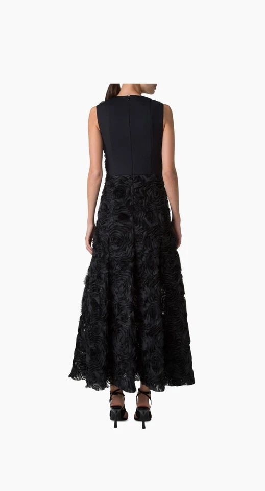 Akris Punto 3D Floral Mixed Media A-Line Midi-Dress - Image 4 of 4