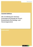 Die Gestaltung Der Internen Leistungsverrechnung Im Neuen Kommunalen...