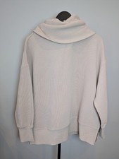 VARLEY Women's Size L Milton Cowl Neck Sweatshirt Mushroom Athleisure