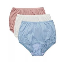 Vanity Fair 3 Pairs Perfectly Yours Lace Nouveau Briefs Size 10 /3XL 13011 NWT